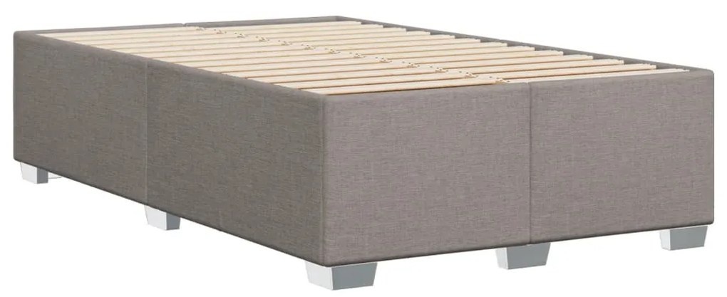 Cama boxspring c/ colchão 120x190cm tecido castanho-acinzentado