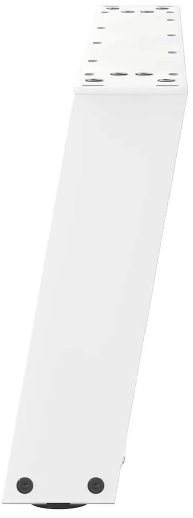 Pés para mesa de centro em formato de U, 2 peças, branco, 60x(30-31) c