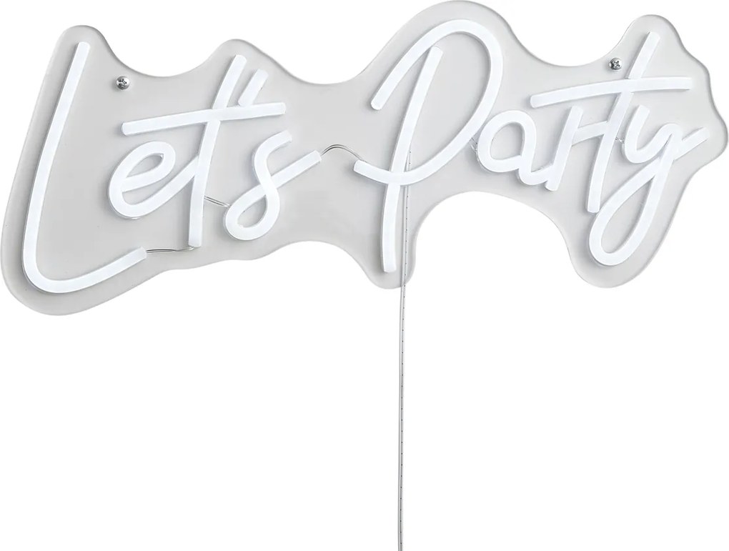Candeeiro de Parede Neon Branco Incl. LED - Let's Party