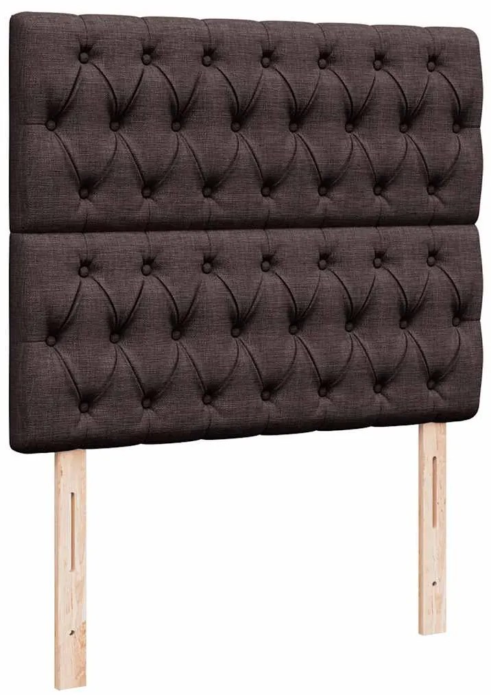Estrutura de cama otomana com colchão 120x190cm castanho escuro