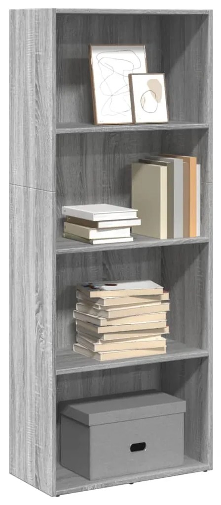 vidaXL Estante 60x30x152 cm derivados de madeira cinzento sonoma