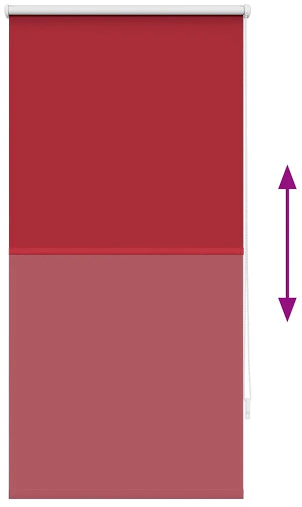 Estore de rolo 60 x 120 cm, Vermelho