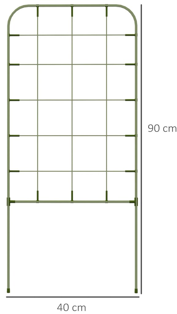 Conjunto de 4 Treliças de Jardim Suportes para Plantas Trepadeiras com