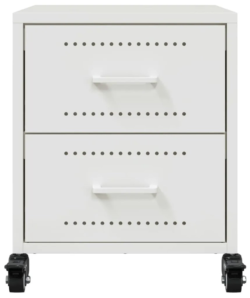 Mesa de cabeceira 36x39x43,5 cm aço branco