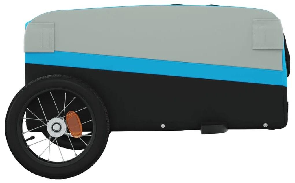 Reboque para bicicleta 30 kg ferro preto e azul