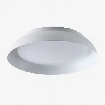 Plafon De Teto Led Para Exterior Em Aço Azanuy Branco - Sklum