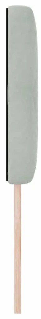 Cabeceira LED com botões de cristal, estofada em cinza claro, 80 cm.