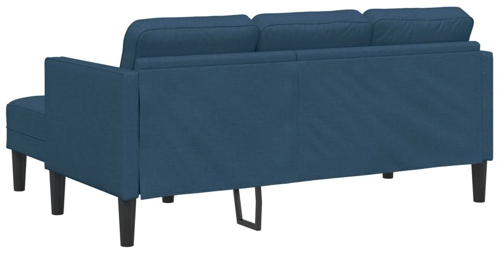 Conjunto de Sofá de 2 Peças com Almofadas em Tecido Azul