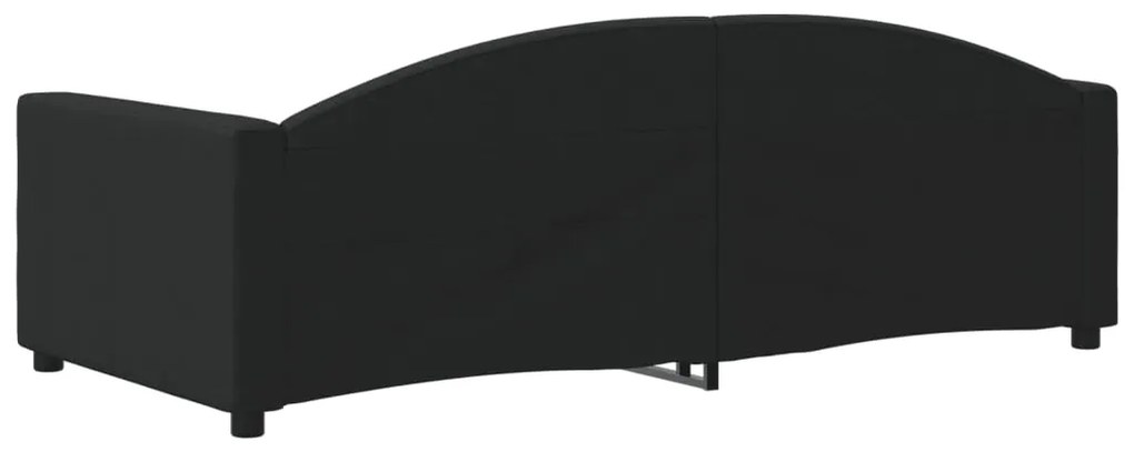 Sofá-cama 90x190 cm tecido preto