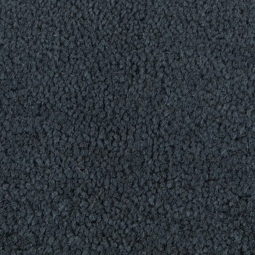 Tapete de porta 65x100 cm fibra de coco tufada cinzento escuro