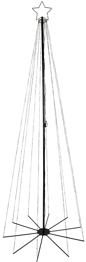 Candeeiro de pé de Natal preto 240cm incl. LED IP44 com controlo remoto - Nagi