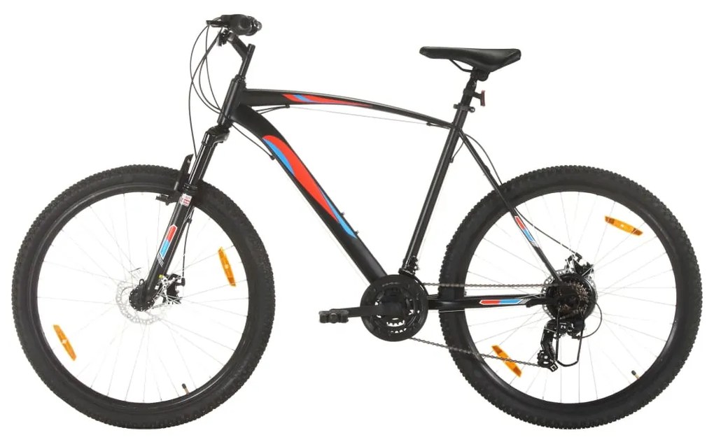 vidaXL Bicicleta de montanha 21 velocidades roda 29" 53 cm preto