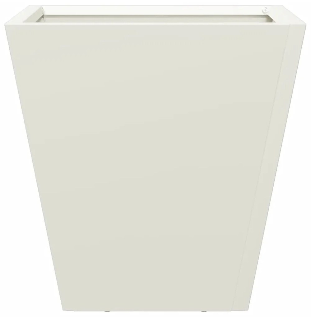 Vaso/floreira de jardim 30x30x30 cm aço branco