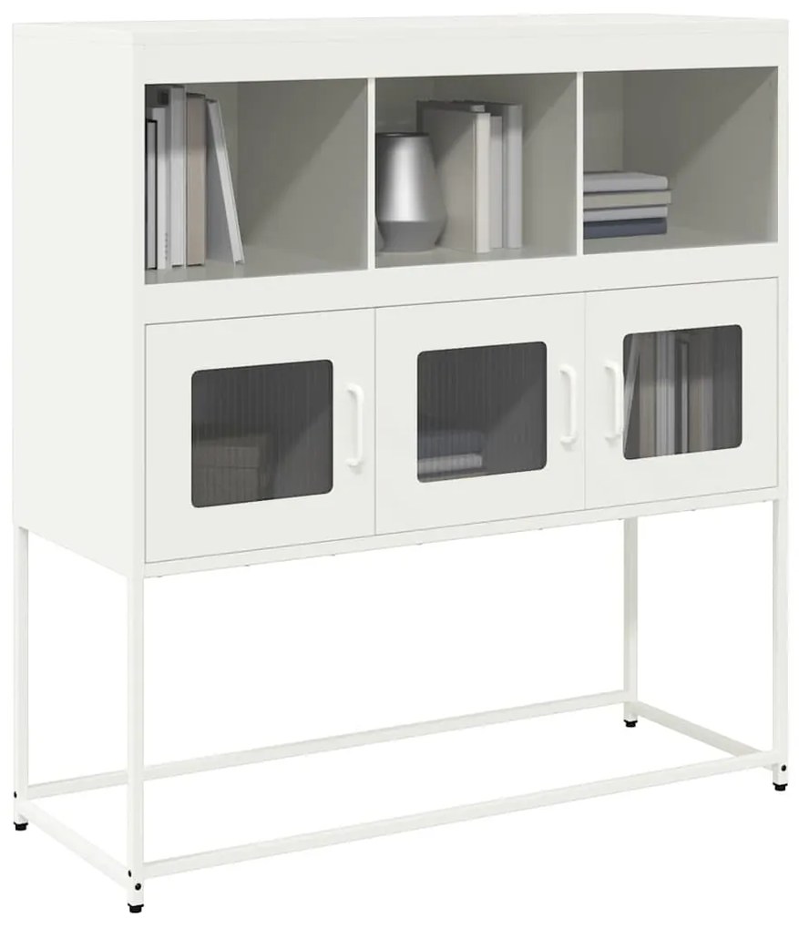 Aparador 100,5x39x107 cm aço laminado a frio branco