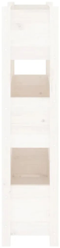Vaso/floreira 77x25x104,5 cm madeira de pinho maciça branco