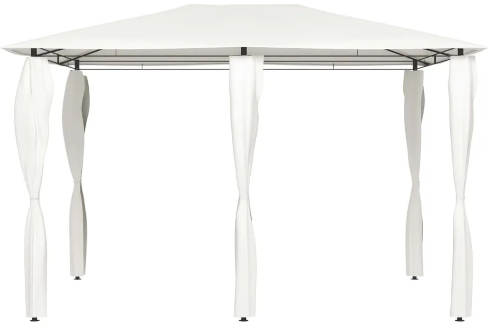 Gazebo 3x4x2,6 m com capas para postes 160 g/m² cor creme