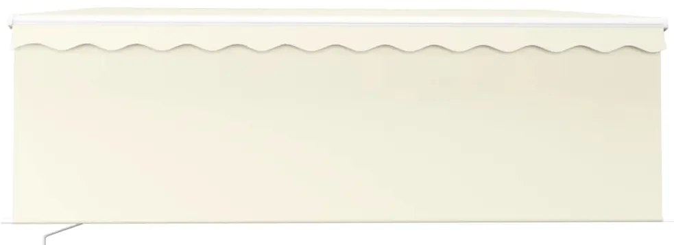 Toldo retrátil manual com estore 4x3 m cor creme