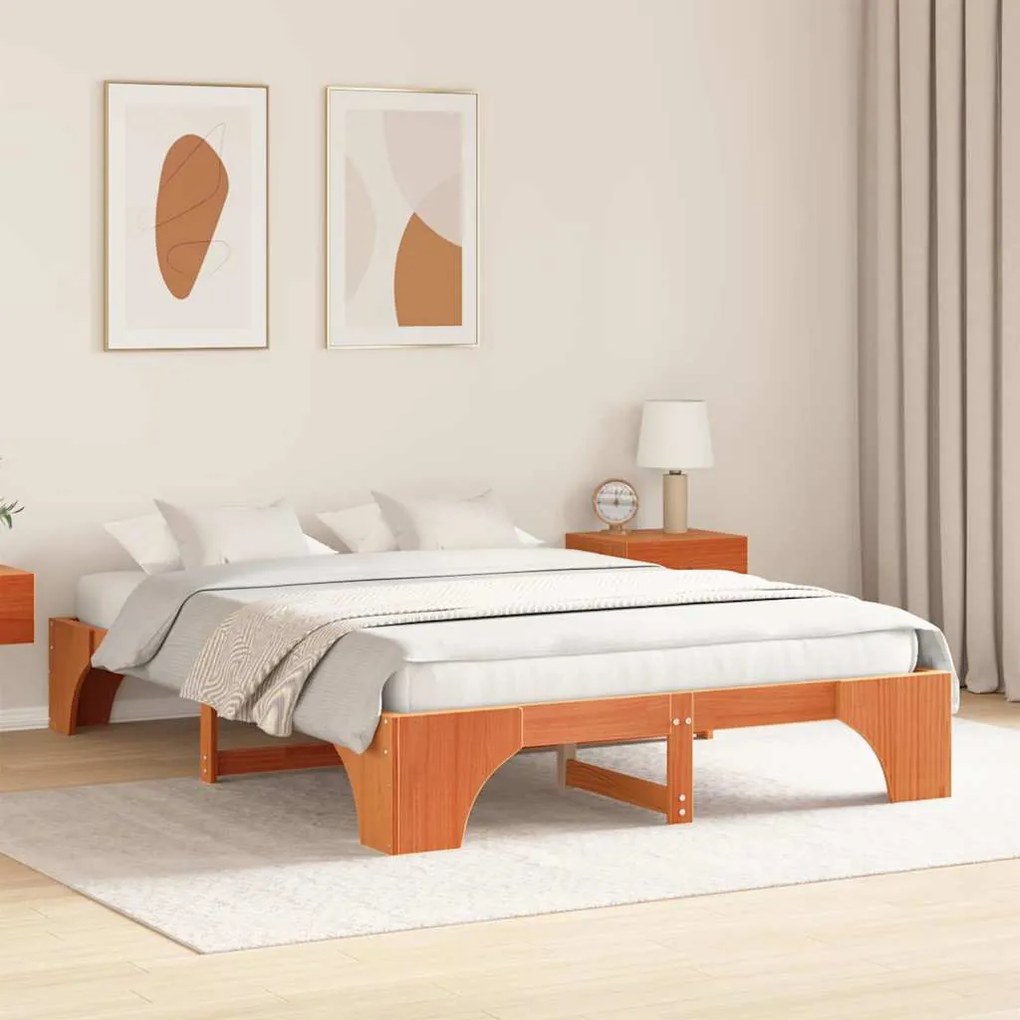 Cama de Pinho Encerado 140x200 cm