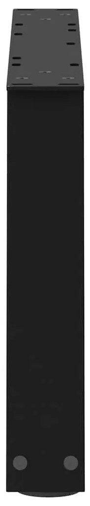 Pés para mesa de centro em V, 2 peças, preto, 70x(30-31,3) cm, aço