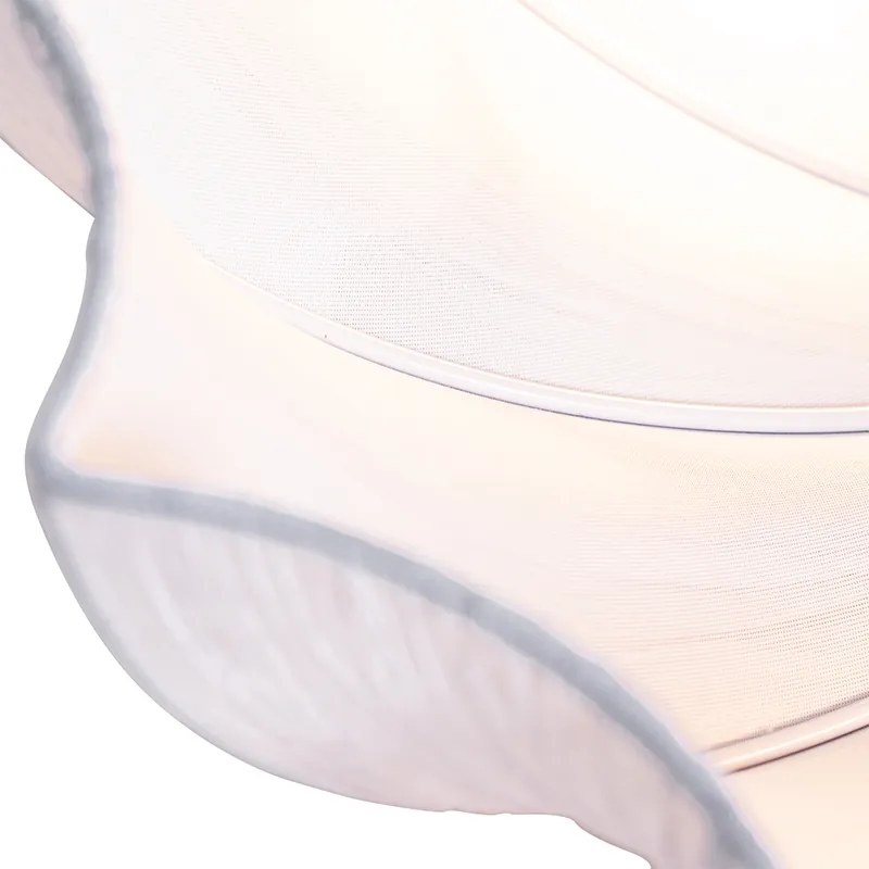 Candeeiro de teto design branco seda 52 cm 3-luzes - Plu Design