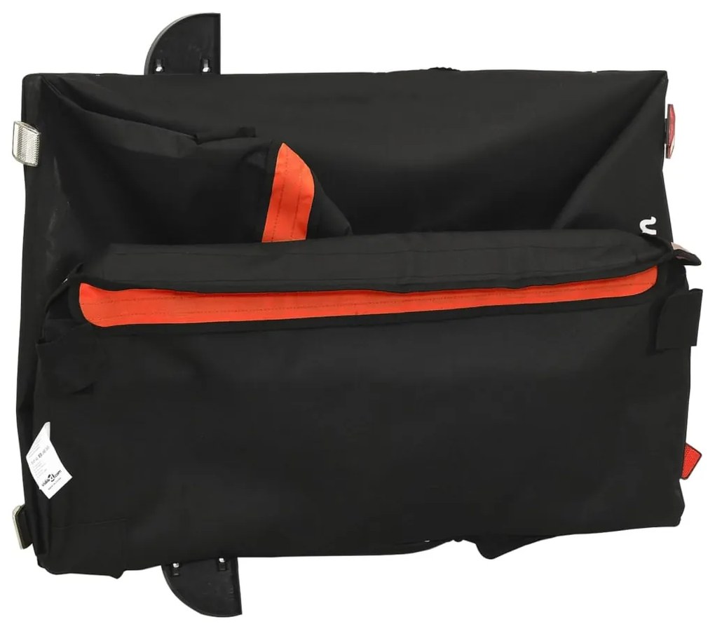 Reboque para bicicleta 45 kg ferro preto e laranja