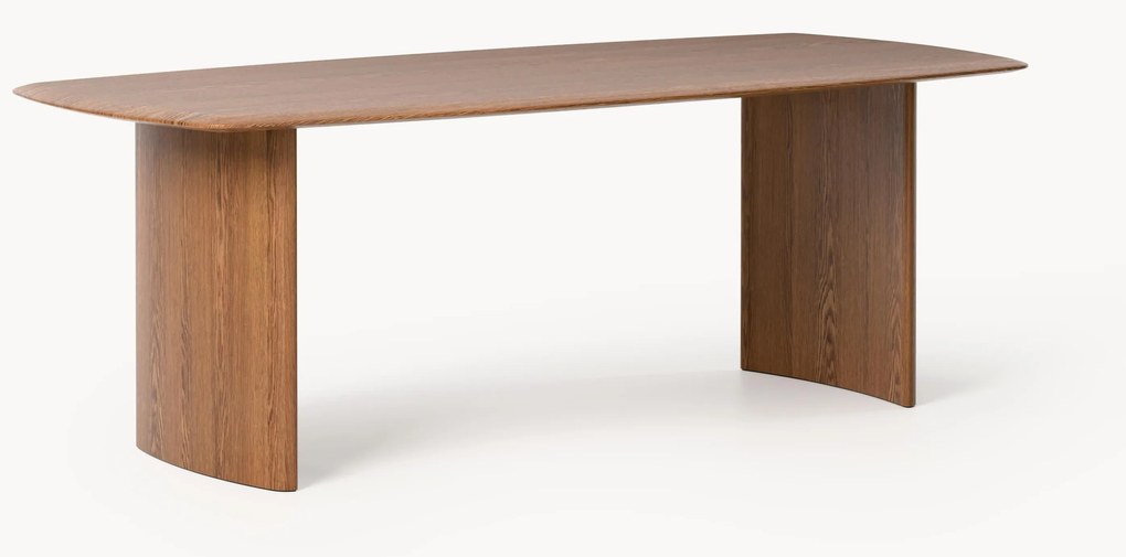 Mesa de jantar em madeira maciça de carvalho artesanal Chandler