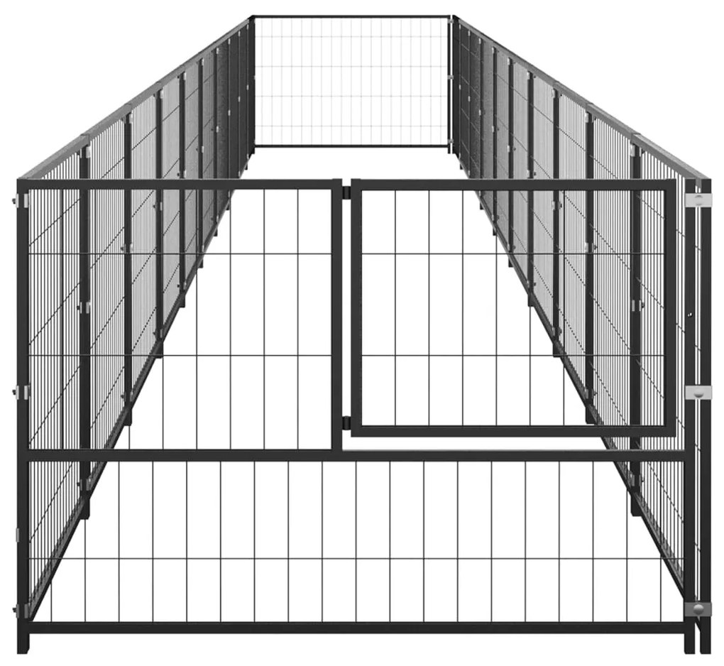 Canil para cães 10 m² aço preto