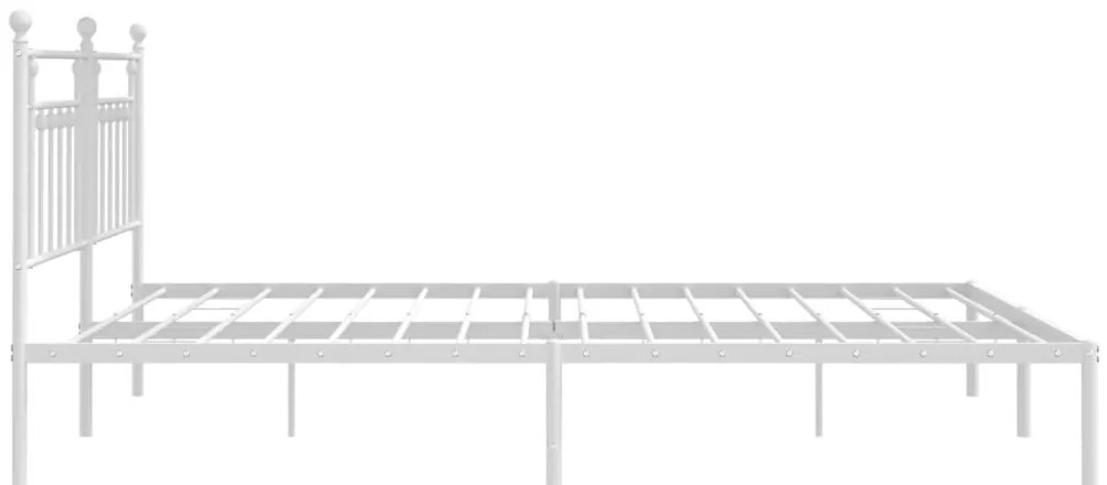 Estrutura de cama com cabeceira 200x200 cm metal branco