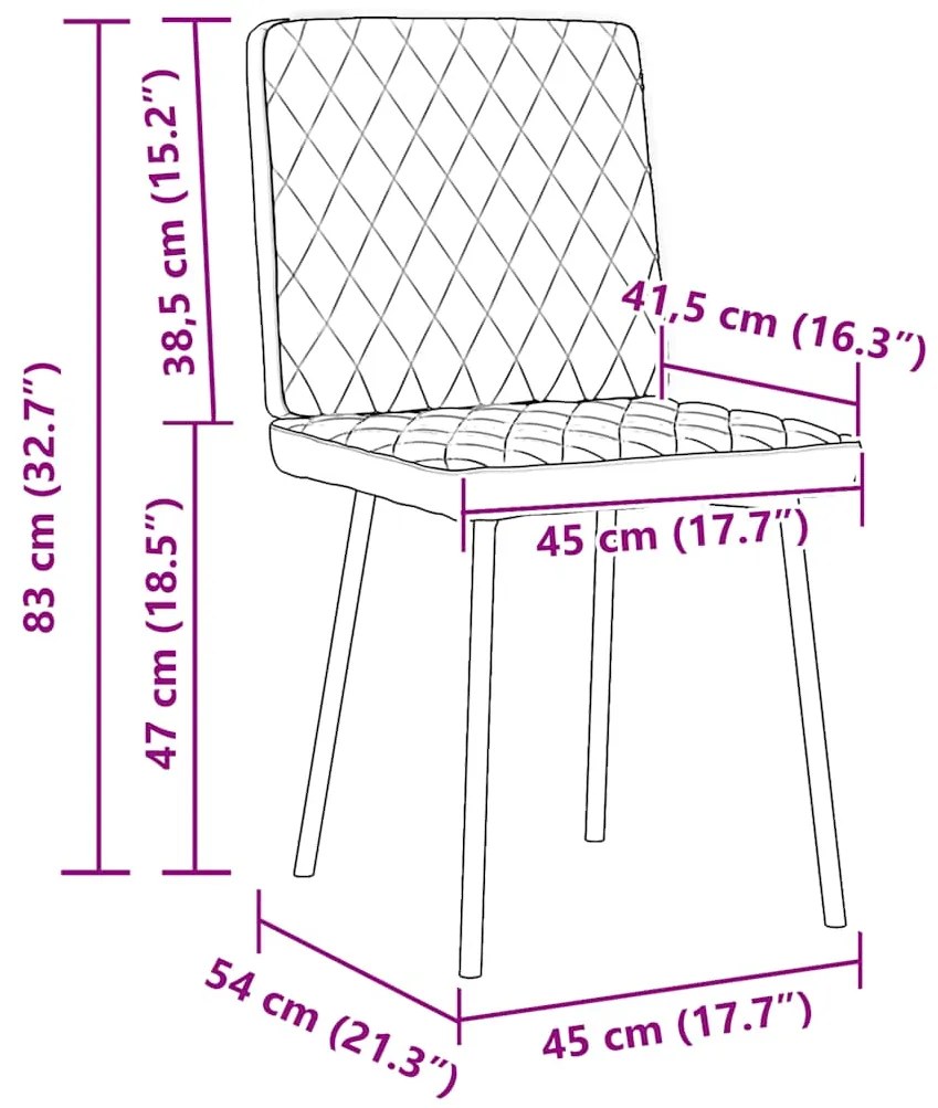 Cadeiras de jantar 2 pcs veludo cinzento-escuro