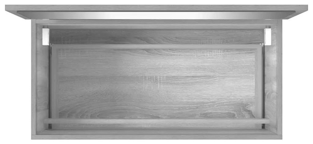 2 pcs conjunto móveis WC derivados de madeira sonoma cinza