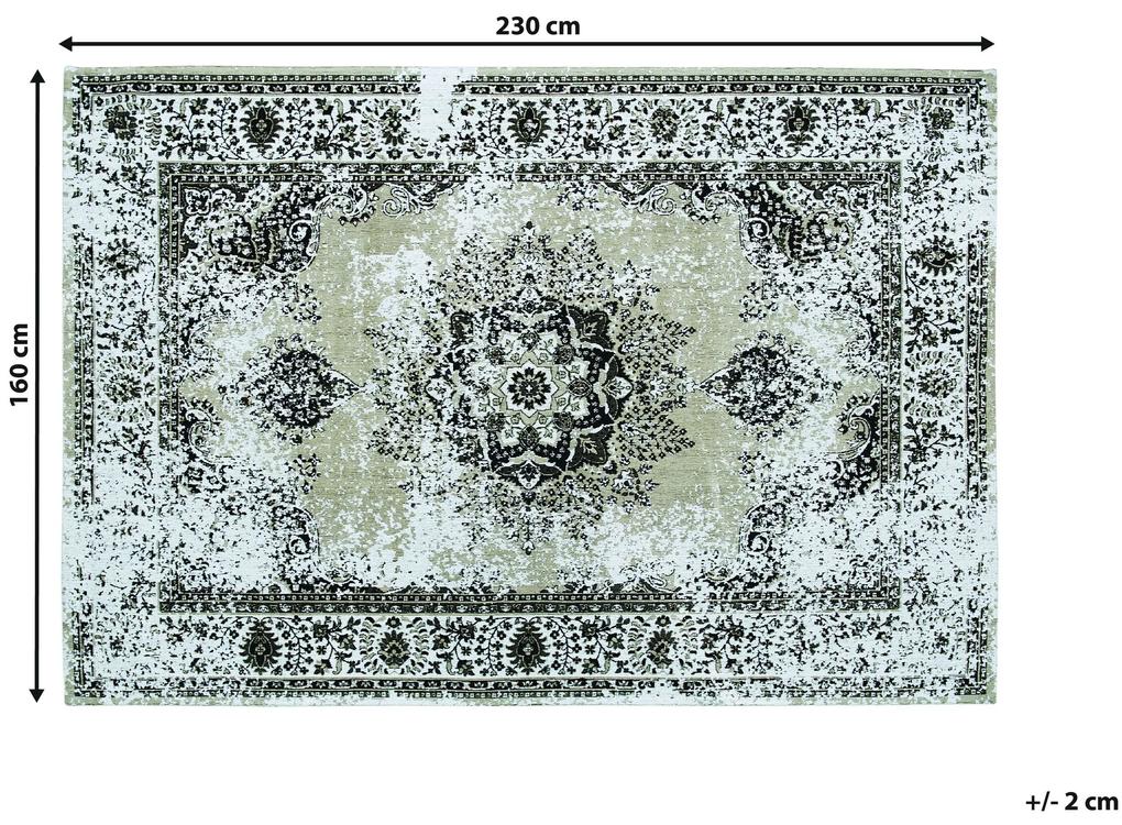 Tapete de algodão cinzento 160 x 230 cm ALMUS Beliani
