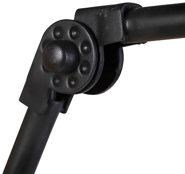 Candeeiro de parede industrial preto ajustável - Wye