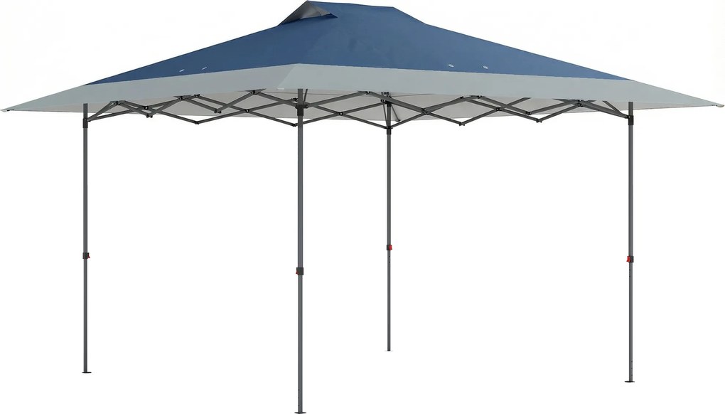 Outsunny Pavilhão aprox. 4x4 m Impermeável Estável Resistente ao Inverno Pop-up Dobrável com Fecho de um Passo UV 50+ | Aosom Portugal