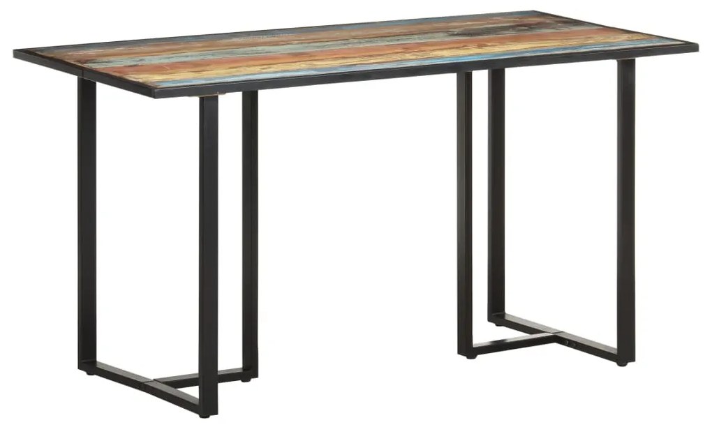 vidaXL Mesa de jantar 140 cm madeira recuperada maciça