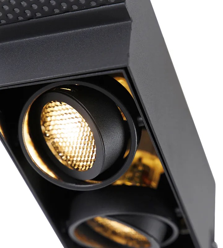LED Foco embutido inteligente preto sem moldura 2-luzes incl. Wifi GU10 - Oneon Honey Moderno