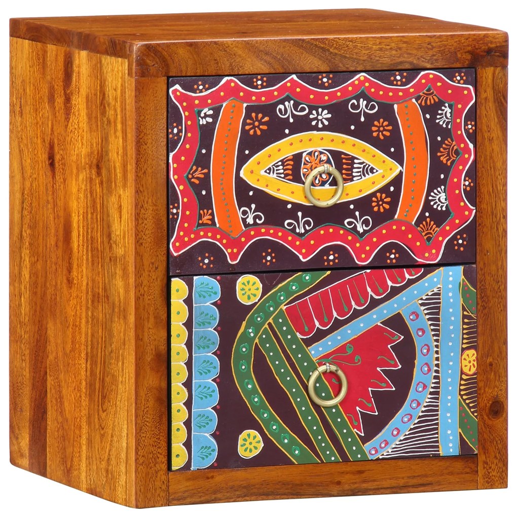 Mesa de Cabeceira 35x30x40 cm Madeira Maciça Acácia