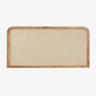 Cabeceira Em Madeira De Manga, Mdf E Juta Abrams 135 Cm - Sklum