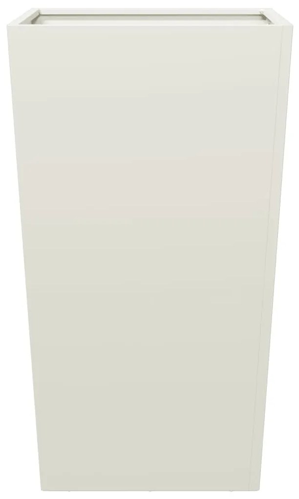 Vaso/floreira de jardim 45x45x75 cm aço branco