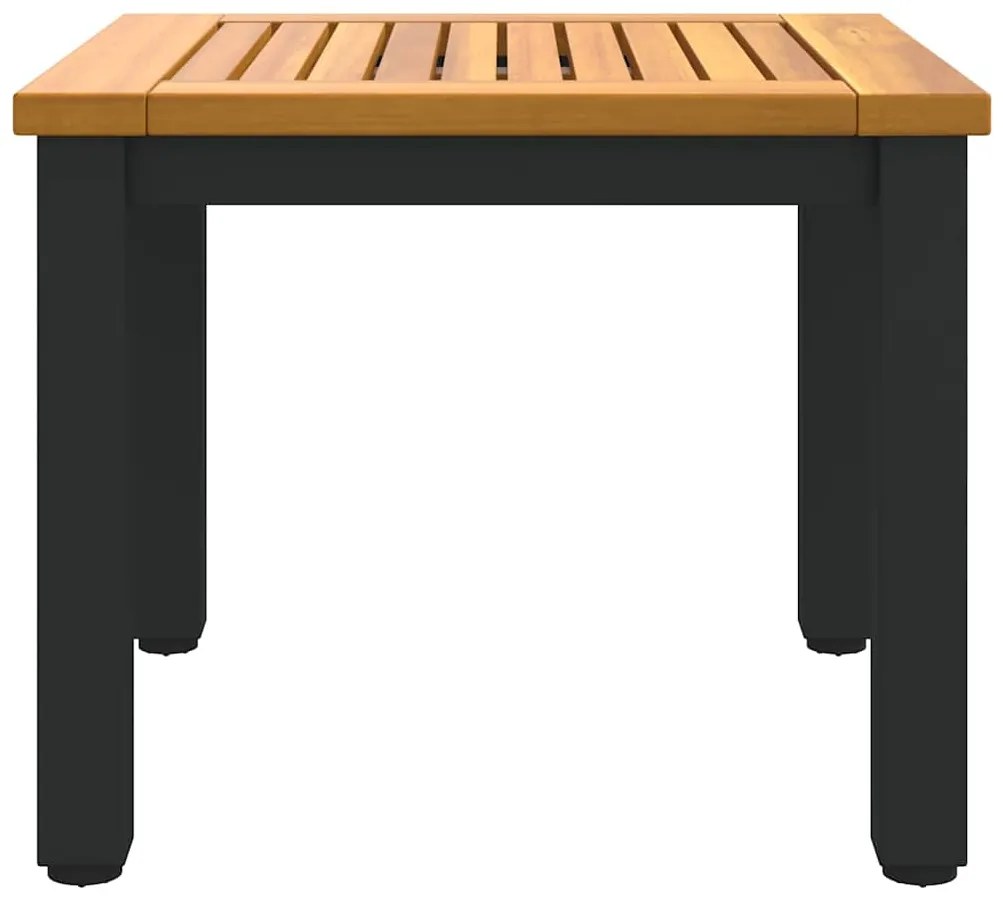 Mesa Lateral de Jardim 45x45x38 cm em Madeira de Acácia Sólida.