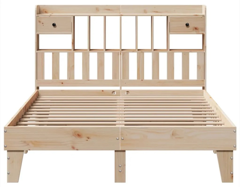 Cama sem colchão 150x200 cm madeira de pinho maciça