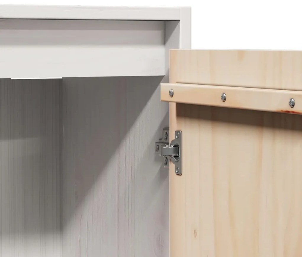 Armários de parede 2 pcs 30x30x100 cm pinho maciço branco