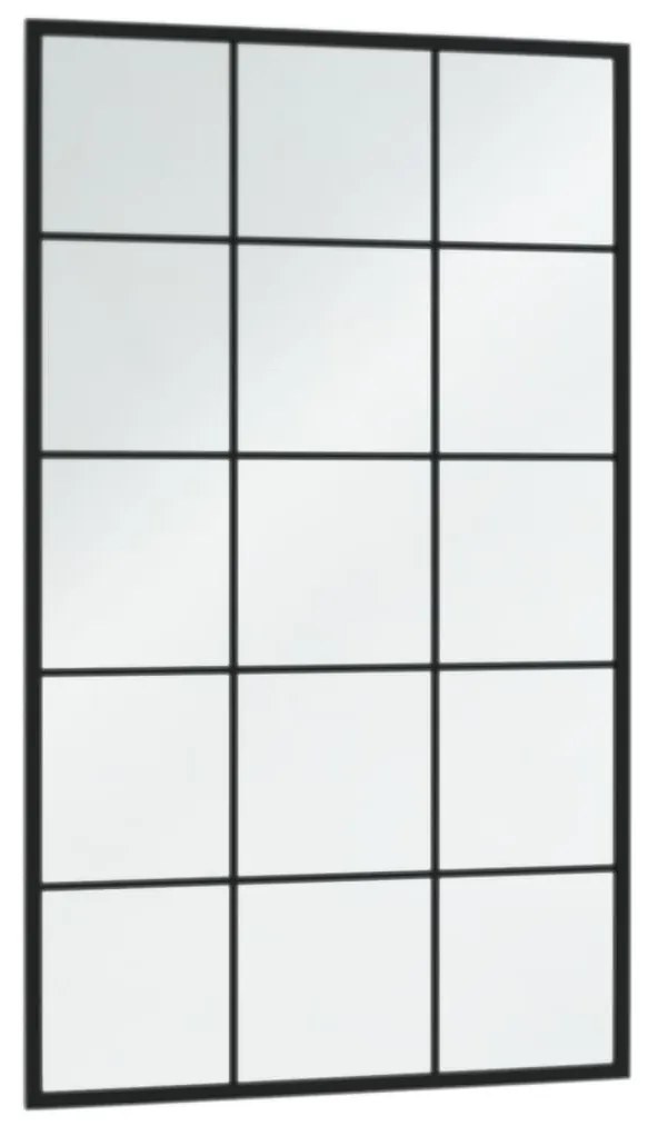 Espelhos de parede 6 pcs 100x60 cm metal preto
