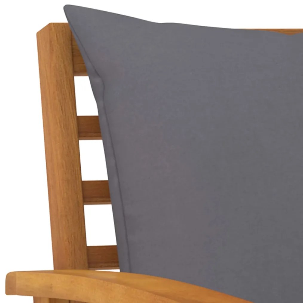 5 pcs conjunto lounge de jardim c/ almofadões acácia maciça