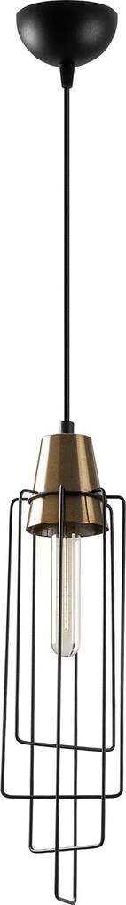 Candeeiro de Teto Wire – Preto – 12 x 12 cm, Altura 136 cm