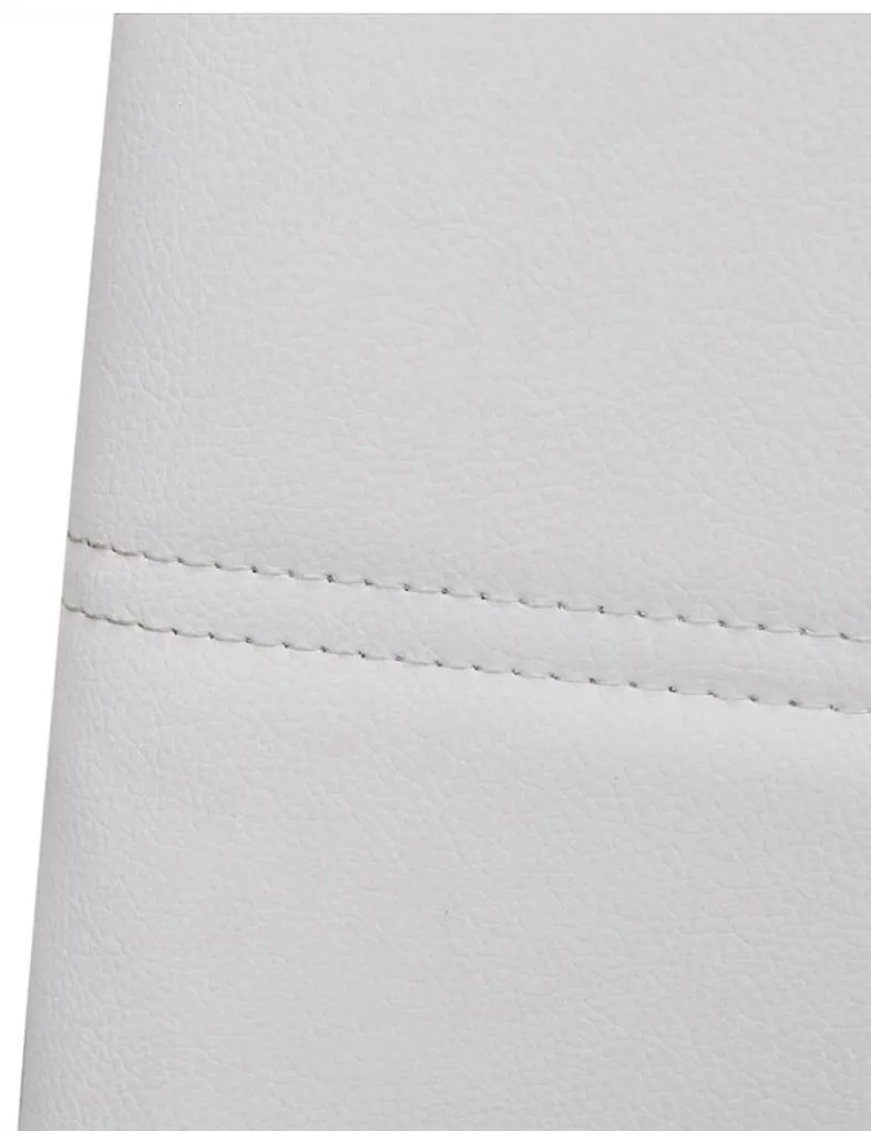 Cadeiras de jantar cantilever 4 pcs couro artificial branco