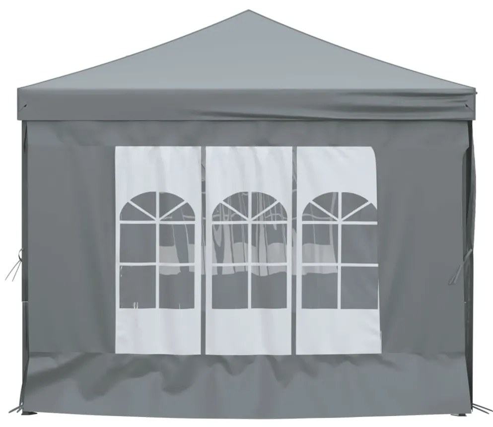 Tenda para festas dobrável com paredes laterais 3x6 m antracite