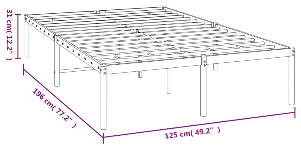 Estrutura de cama de metal 120x190 cm branco