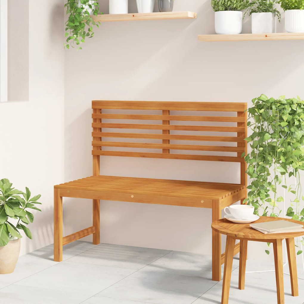 Banco de Jardim vidaXL 100x50x91 cm Madeira Sólida de Acácia