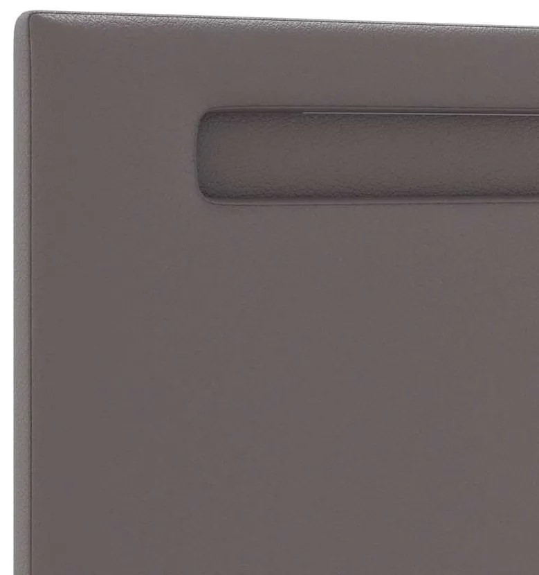 Cabeceira vidaXL Design Simples Cinza 200 cm em Couro Sintético