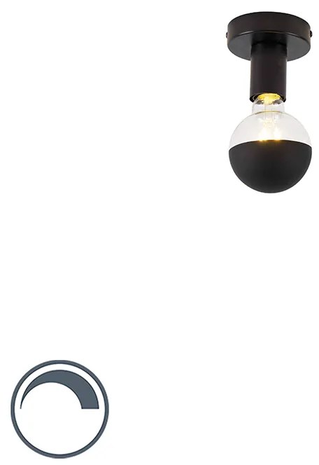 LED Candeeiro de teto design preto com refletor G95 preto - Facile Moderno